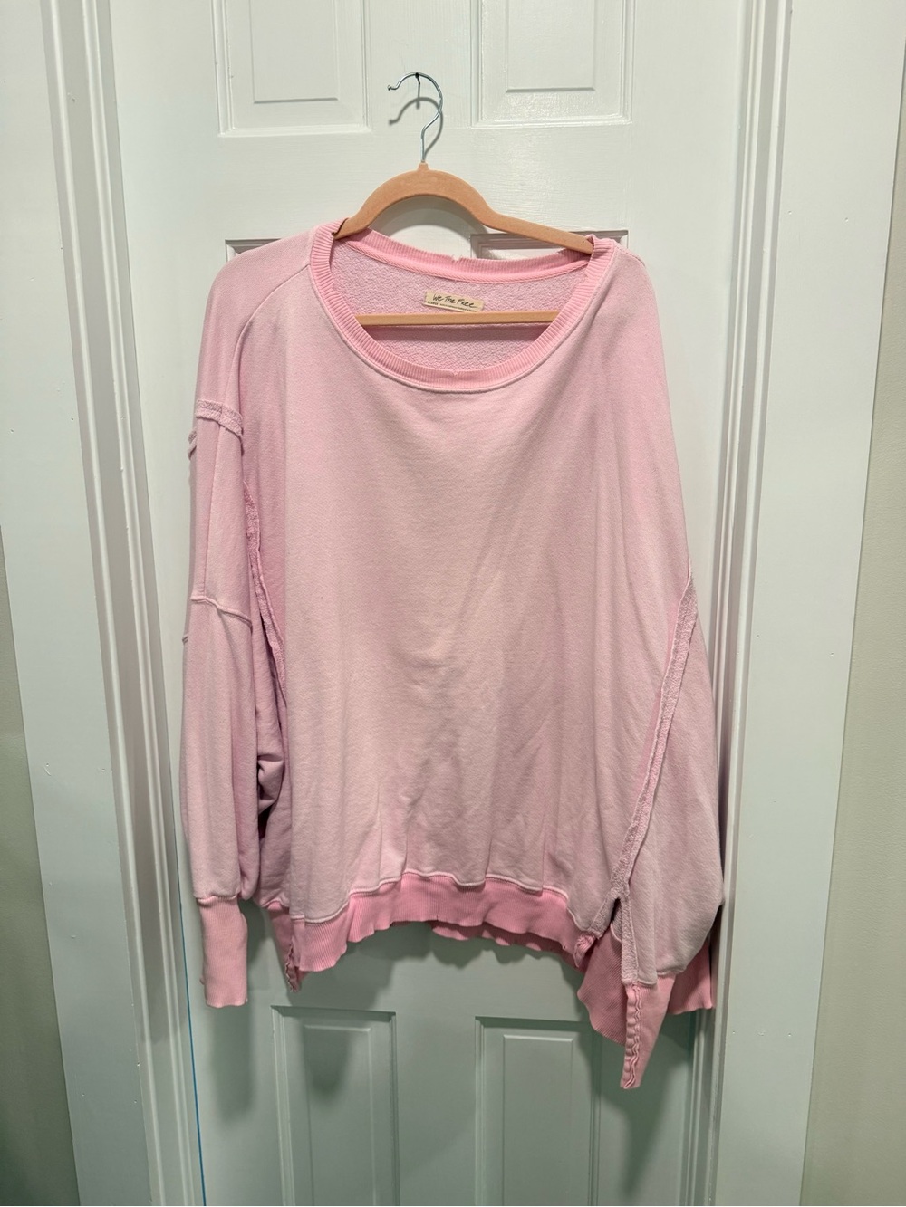Free People Pale Pink Oversized Pullover